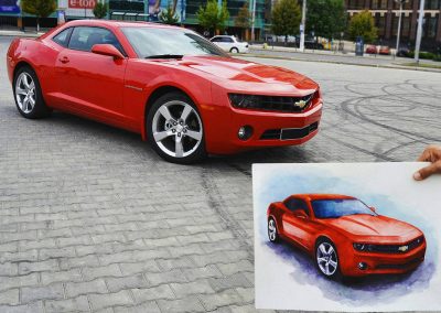How to draw a Chevrolet Camaro