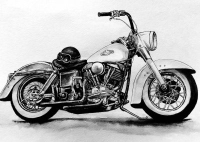 How to draw the motorcycle with pencil